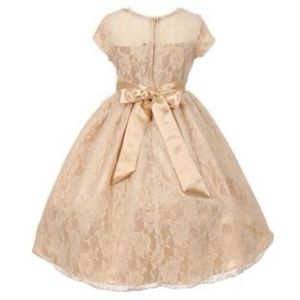 🤩shanil girl dresses champagne color size 12